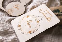Personalized Christmas Ball, Decorations, Wooden Pendant, Tree Gifts For Children - thumbnail 1
