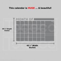 Chalkboard Calendar Decal Modern Monthly Wall Planner - thumbnail 2