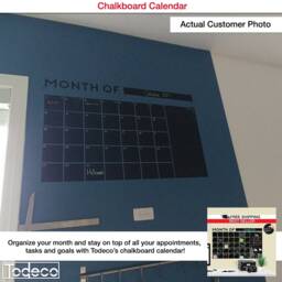 Chalkboard Calendar Decal Modern Monthly Wall Planner - thumbnail 4