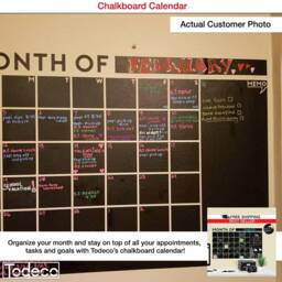 Chalkboard Calendar Decal Modern Monthly Wall Planner - thumbnail 3