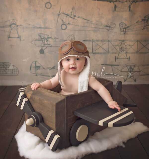 Wooden Airplane Photography Prop - image 1