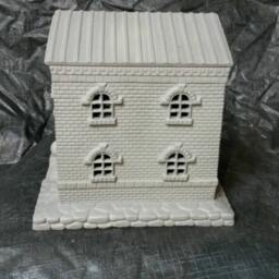 Ready To Paint Or Painted Ceramic Bisque Police Station/Village Piece - thumbnail 4