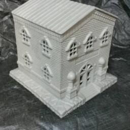 Ready To Paint Or Painted Ceramic Bisque Police Station/Village Piece - thumbnail 3