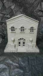 Ready To Paint Or Painted Ceramic Bisque Police Station/Village Piece - thumbnail 1