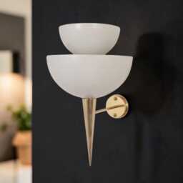 Mid-Century Modern Brass Italian Wall Lamp Pair Sputnik Sconces - thumbnail 3