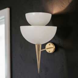 Mid-Century Modern Brass Italian Wall Lamp Pair Sputnik Sconces - thumbnail 1