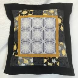 On Sale Gold & Silver Christmas Tree Quilt Or Wall Hanging Table Runner Ensemble With Free Pillowcase 16022 T8 - thumbnail 2