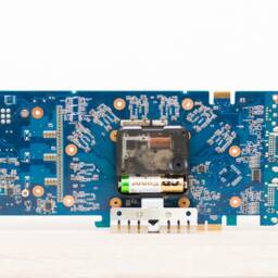 Desk Clock, Geeky Office Nerdy Gift, Recycled Video Card Clock - Blue Circuit Board - thumbnail 4