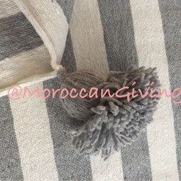 "Moroccan Pom Blanket - Throw With Blanket Bed Spread Bedding Cotton /79""Wx118" - thumbnail 3