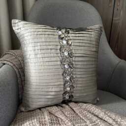 "Art Silk Silver Cushion Cover 16""x16" - thumbnail 2
