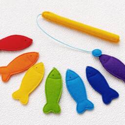 Felt Magnetic Fishing Game Sensory Sea Animals Toy For Toddlers - thumbnail 3