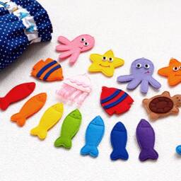 Felt Magnetic Fishing Game Sensory Sea Animals Toy For Toddlers - thumbnail 2