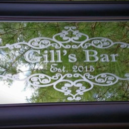 Custom Personalized Mirror, Large Bar Engraved Etched Mirror 20x24 - thumbnail 3
