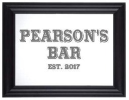 Custom Personalized Mirror, Large Bar Engraved Etched Mirror 20x24 - thumbnail 1