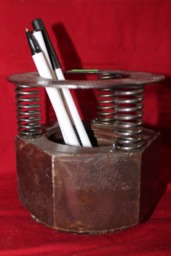 Pen Holder - One Of A Kind Custom, Heavy Mechanical Themed Office Supplies - thumbnail 1