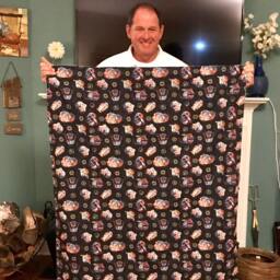 Custom Lap Blanket Cotton Or Minky, Flannel Reverse, Handmade - thumbnail 2