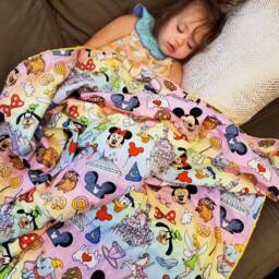 Custom Lap Blanket Cotton Or Minky, Flannel Reverse, Handmade - thumbnail 3