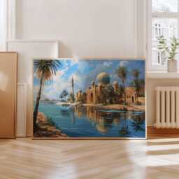 Baghdad Travel Poster Iraq Art Print, Middle East Decor - thumbnail 2