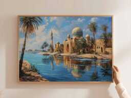 Baghdad Travel Poster Iraq Art Print, Middle East Decor - thumbnail 1