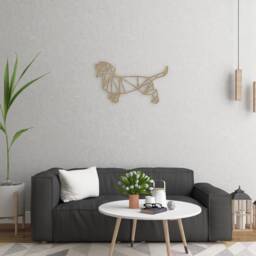 Dachshund/Dog Themed Wall Decor Art Wooden Geometric - Nursery Animals - thumbnail 2