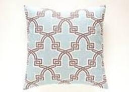 Pillow Custom Cover - Milky Blue Ice Powder Robin Egg Coral Modern 16x16, 18x18 - thumbnail 1