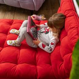 Cozy Floor Cushion, Velvet Seating For Reading Nook, Pillow, Couch, Daybed French Kids Pillow - thumbnail 4