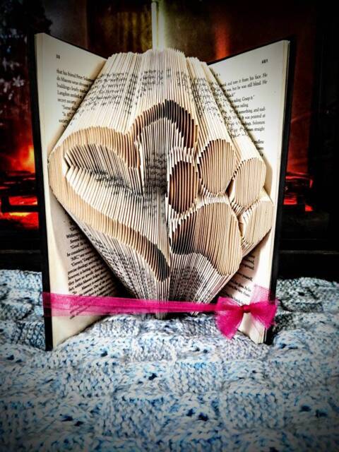 Paw Print With Heart Folded Book- Love - Fur Baby- Pets Dog Cat- Christmas - image 1
