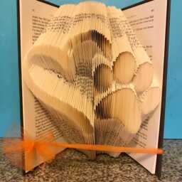 Paw Print With Heart Folded Book- Love - Fur Baby- Pets Dog Cat- Christmas - thumbnail 4