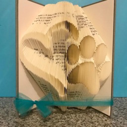 Paw Print With Heart Folded Book- Love - Fur Baby- Pets Dog Cat- Christmas - thumbnail 2