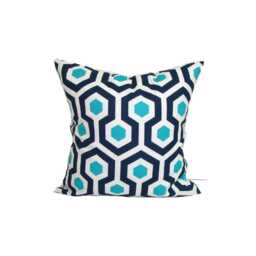 Outdoor Pillow Cover, Blue Cover, Nautical Pillows, Cover For A 20x20, 16x16, 18x18 Pillow, All Sizes - thumbnail 1