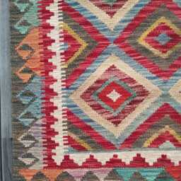 Classic Kilim Rug, Handmade Artisan Afghan Turkish Persian Qashqai Navajo Bohemian Natural Wool Flatweave Multicolour Rug 115x81 cm - thumbnail 4