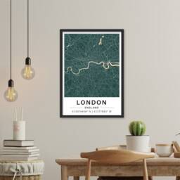 Engagement Gift - Personalised City Map Print Custom Location Art - thumbnail 2