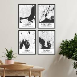 Engagement Gift - Personalised City Map Print Custom Location Art - thumbnail 3