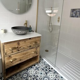 Abingdon - Reclaimed Bathroom Vanity Unit Handmade Solid Wood Cabinet With Drawers - thumbnail 4