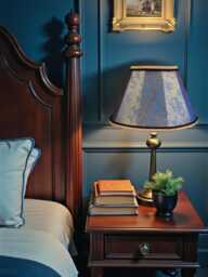 Aqua Blue Paisley Fabric Lampshade Handmade in The UK For Table & Floor Standard Lamp Shades, Ceiling Lights, Clip On Wall Lights - thumbnail 1
