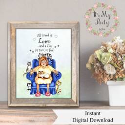 Crazy Cat Lady A4 Wall Art Sign Printable Digital Download - thumbnail 1