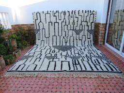 Moroccan Rug - Morocco Rug- Beni Ourain Wool Berber Vintage Rug - thumbnail 1