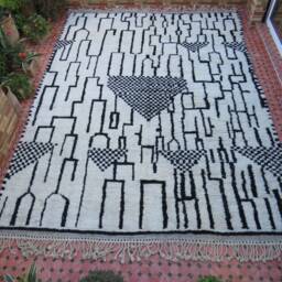 Moroccan Rug - Morocco Rug- Beni Ourain Wool Berber Vintage Rug - thumbnail 3