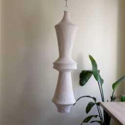Crochet Plug in Pendant Light - Boho Hanging Lamp Handmade Shade Ceiling Lampshade Lighting - thumbnail 3