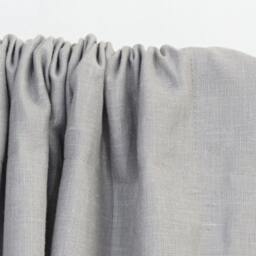Minimalist Gray Bedroom Curtains - Grey White Linen Rod Pocket Extra Long Drapes & Stripes, Minimal Living Room Custom Made Curtain Panels - thumbnail 3