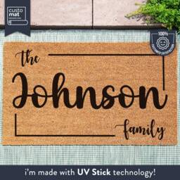 Personalized Family Doormat - Customized Door Mat Wedding Gift Closing Welcome Name Rug - thumbnail 1