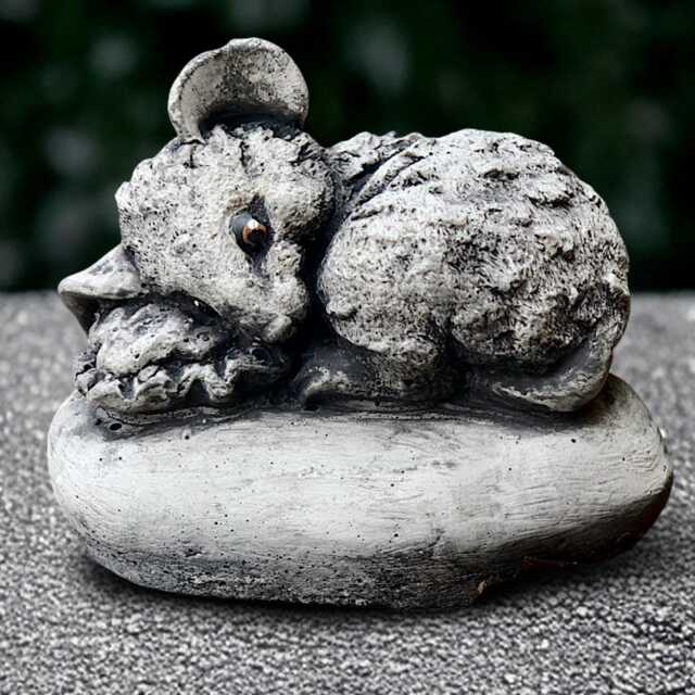 Realistic Mouse Sculpture Concrete Figurine Handmade Mouse Lover Gift Ornament Garden Animal Decoration Yard Art - image 1