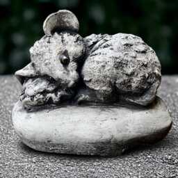 Realistic Mouse Sculpture Concrete Figurine Handmade Mouse Lover Gift Ornament Garden Animal Decoration Yard Art - thumbnail 1