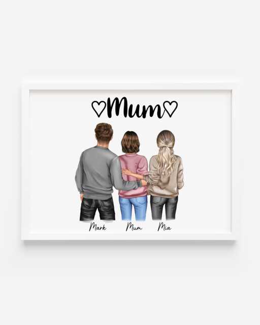 Personalised Mum Print, & Children Mothers Day Gift, Birthday Gift For Mum, Christmas Mummy Mam - image 1