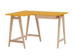 L-Shaped Corner Desk With Drawer, Various Colors Luka - Ashwood, Left Hand