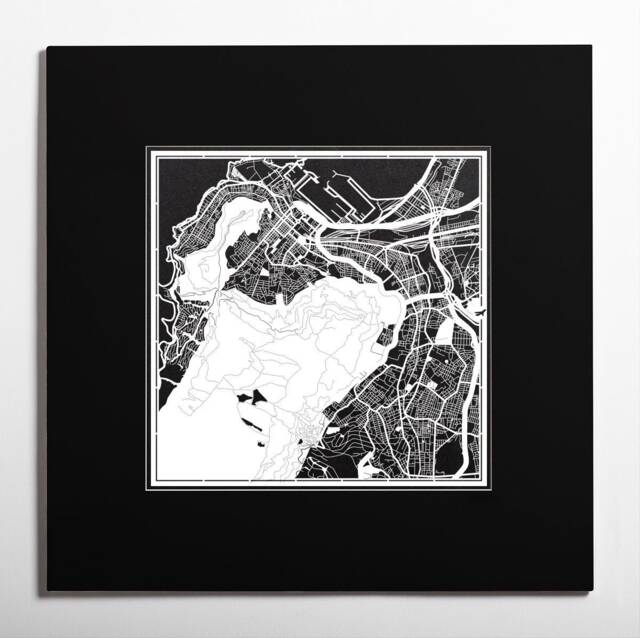 Cape Town, Johannesburg, Paper Cut Map 3D Framed 18x18 Inches, Gift Boxed, 4 Background Color, Self-Changing, Art, Ideal Gifts - image 1