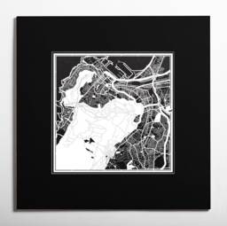 Cape Town, Johannesburg, Paper Cut Map 3D Framed 18x18 Inches, Gift Boxed, 4 Background Color, Self-Changing, Art, Ideal Gifts - thumbnail 1