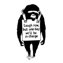 Artist Monkey Wall Sticker - Art Vinyl Street Writerdecal Graffiti Mural Chimp Artwork Decals Laugh Now Print Gorilla Smart - thumbnail 2