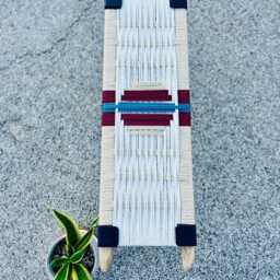 Hand-Woven Entryway Bench Mcm Style End Of Bed & Mudroom Seating - Custom-Made, Multiple Sizes - thumbnail 4