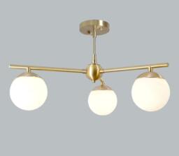 Handmade Sputnik Chandelier, Brass Flush Mount Ceiling Light, Inscapes Design - thumbnail 1